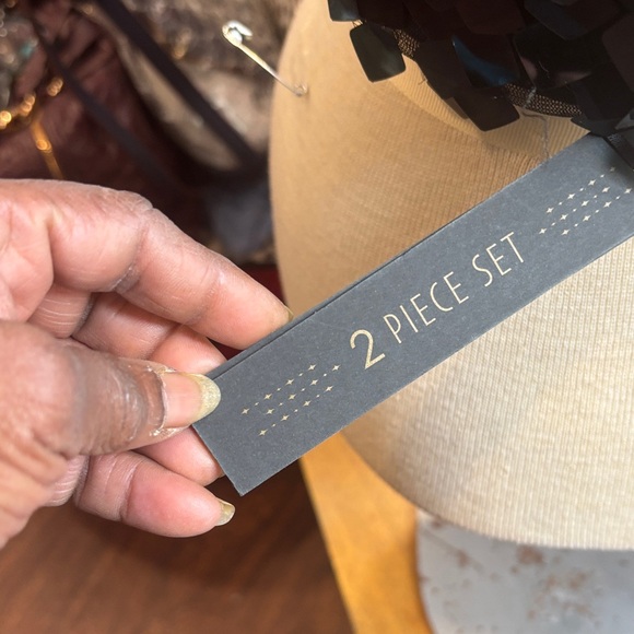 House of Harlow 1960 Black Sequin Two-Piece Maxi Dress - Picture 8 of 9